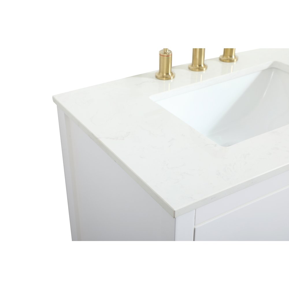 30 inch Single bathroom vanity in white