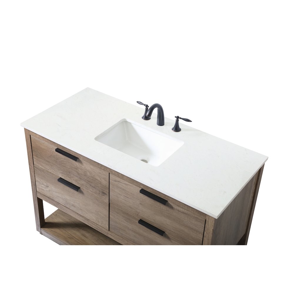 48 Inch SIngle Bathroom Vanity In Natural Oak