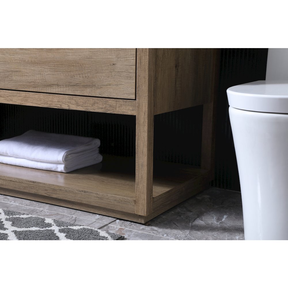48 Inch SIngle Bathroom Vanity In Natural Oak