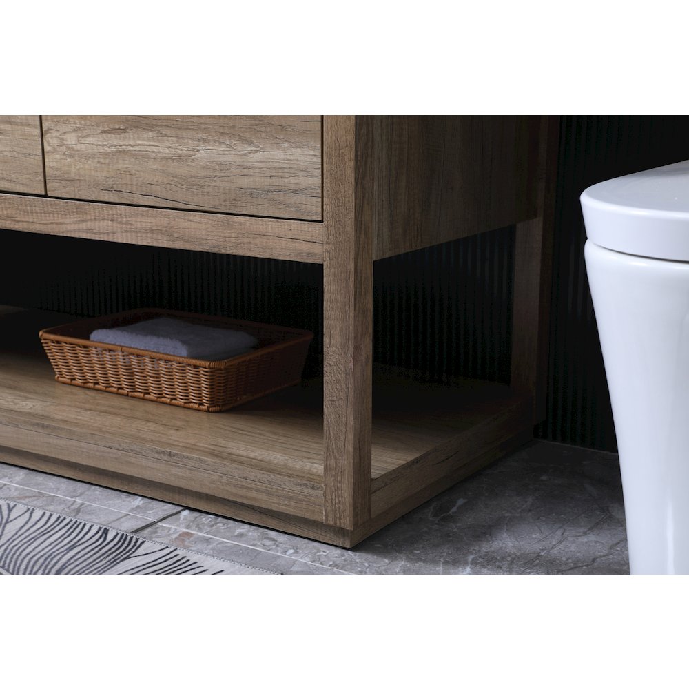 54 Inch SIngle Bathroom Vanity In Natural Oak