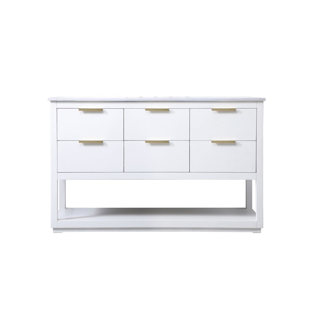 54 Inch SIngle Bathroom Vanity In White