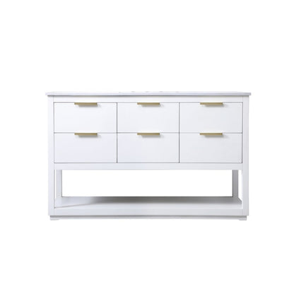 54 Inch SIngle Bathroom Vanity In White