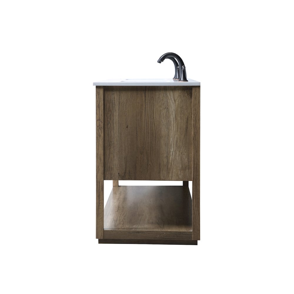 60 Inch Double Bathroom Vanity In Natural Oak