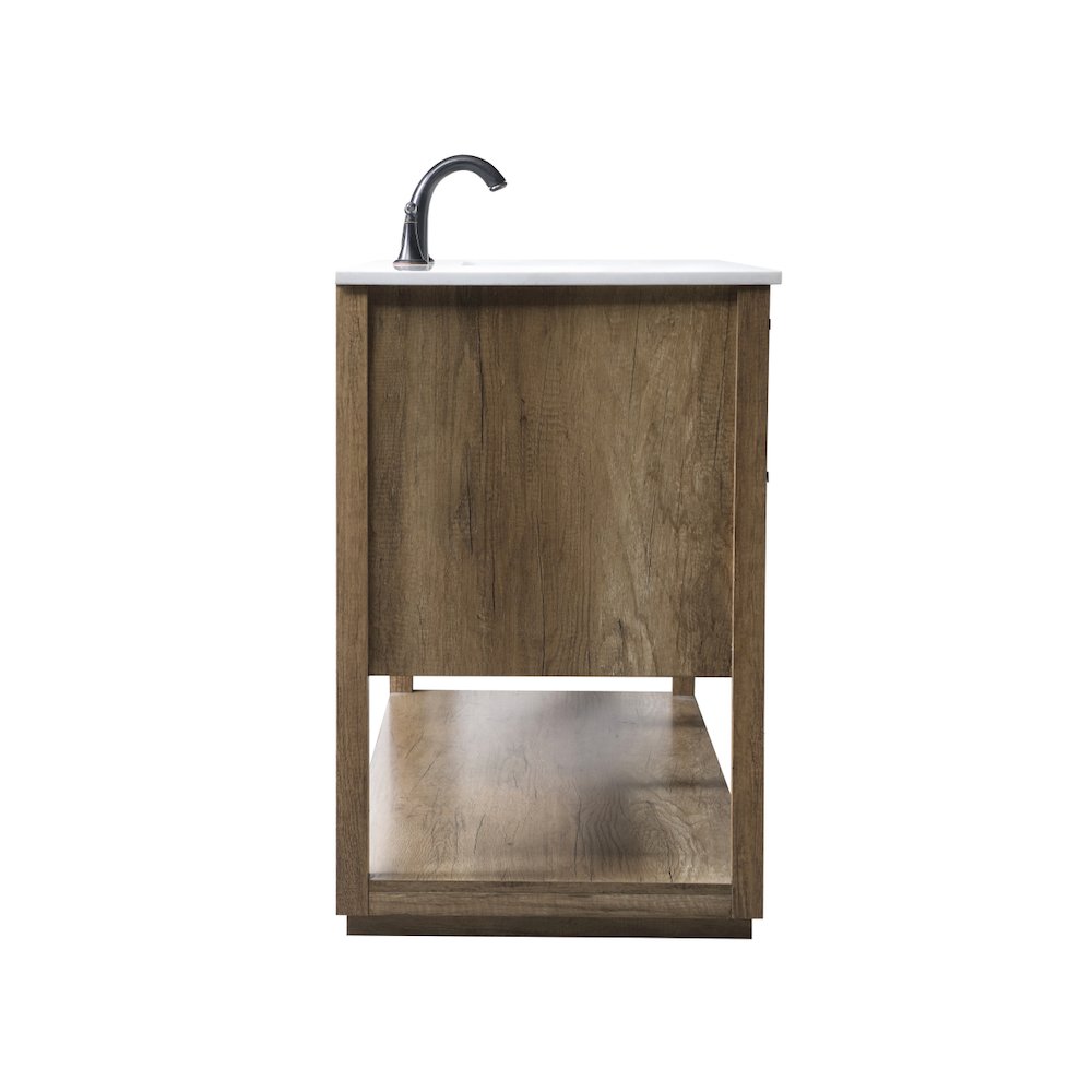 60 Inch SIngle Bathroom Vanity In Natural Oak
