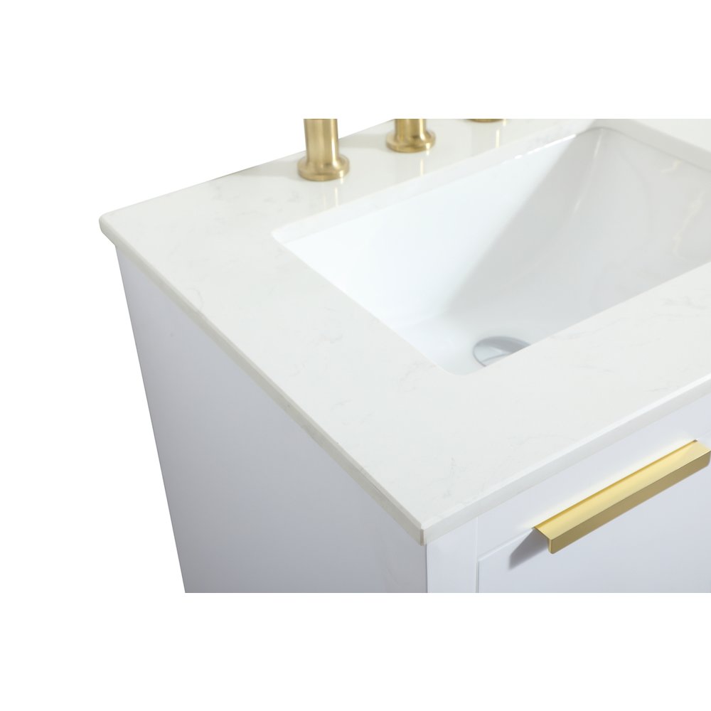 24 inch Single bathroom vanity in white