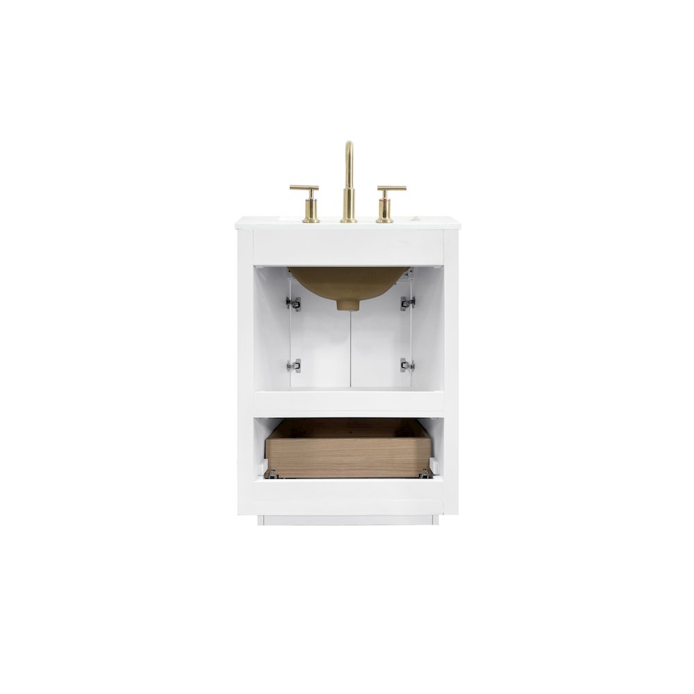 24 inch Single bathroom vanity in white