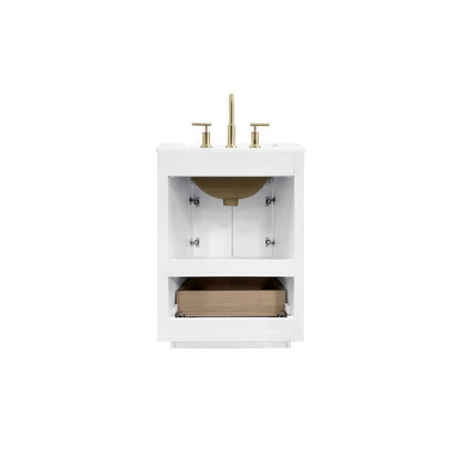 24 inch Single bathroom vanity in white