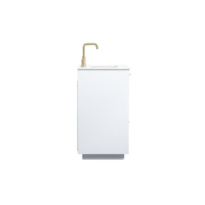 24 inch Single bathroom vanity in white