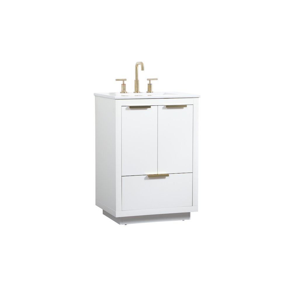 24 inch Single bathroom vanity in white