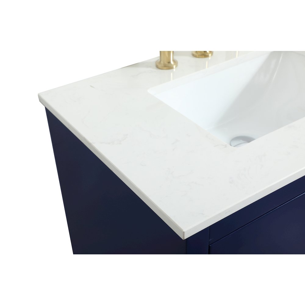 30 inch Single bathroom vanity in blue
