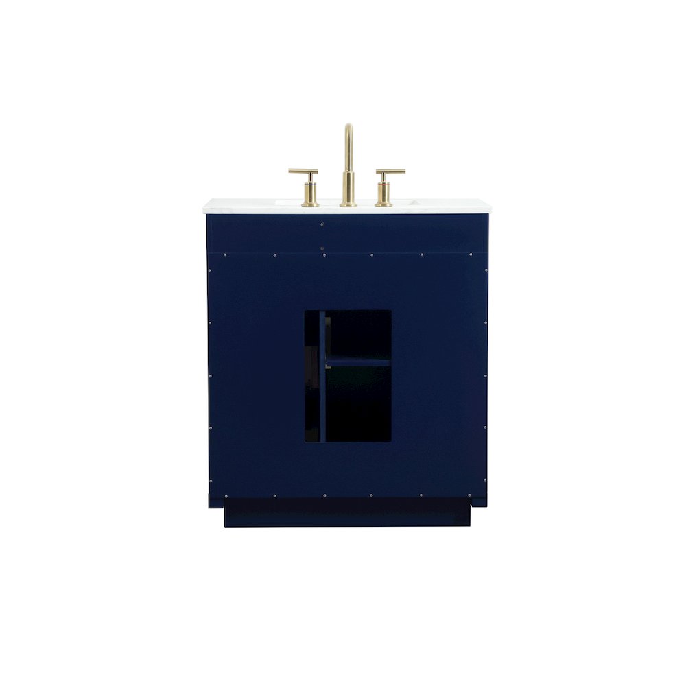 30 inch Single bathroom vanity in blue