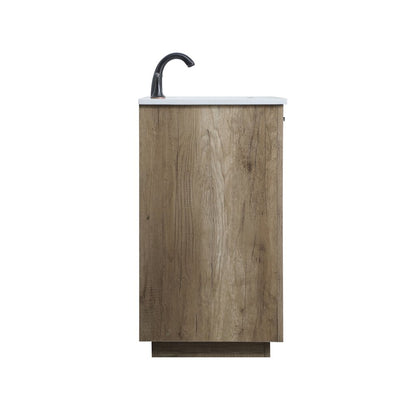 30 Inch SIngle Bathroom Vanity In Natural Oak