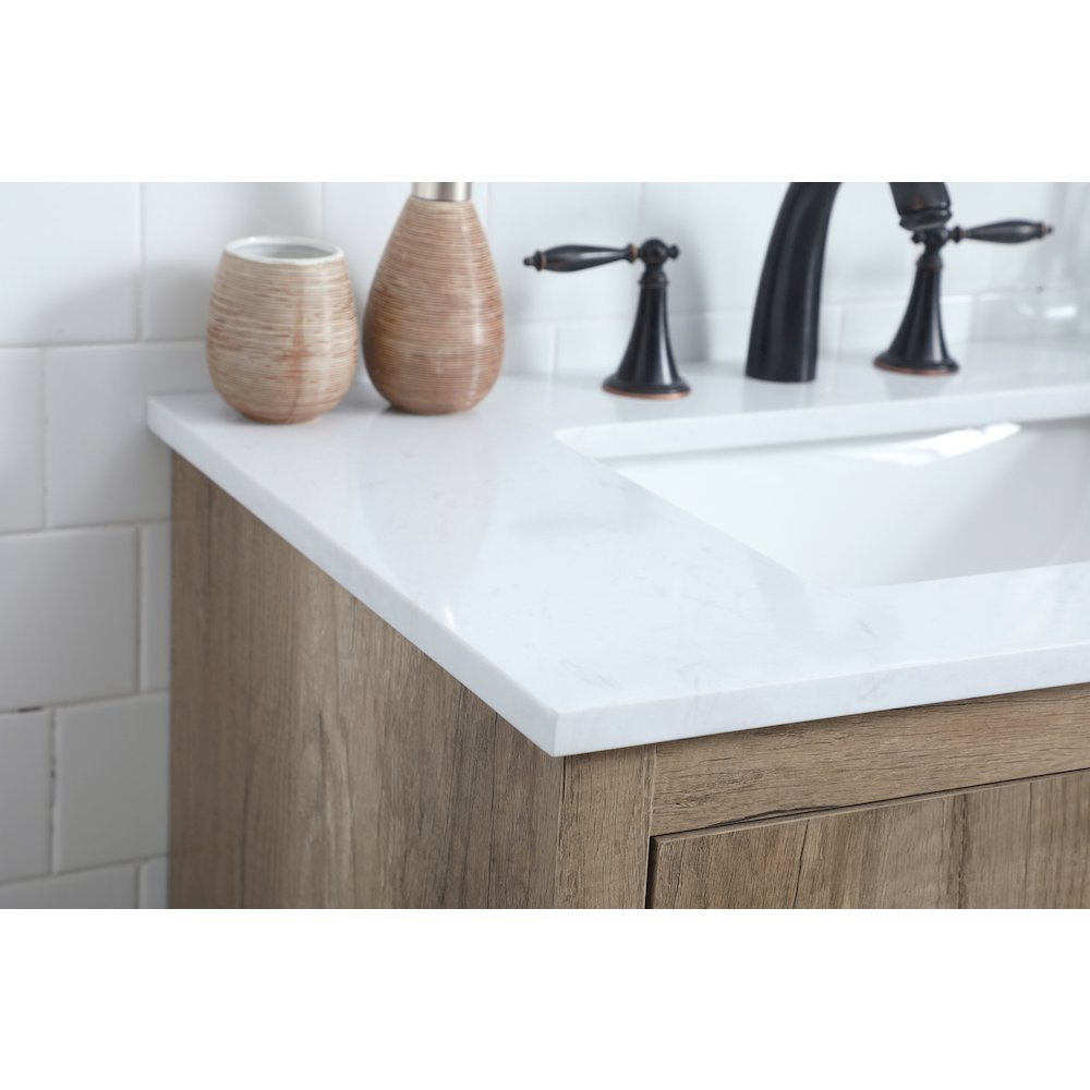 30 Inch SIngle Bathroom Vanity In Natural Oak