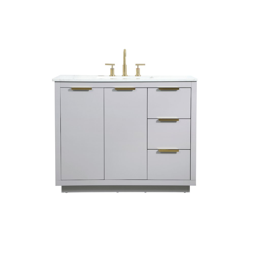 42 inch Single bathroom vanity in grey
