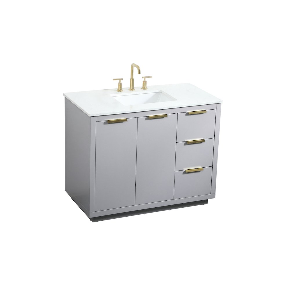42 inch Single bathroom vanity in grey