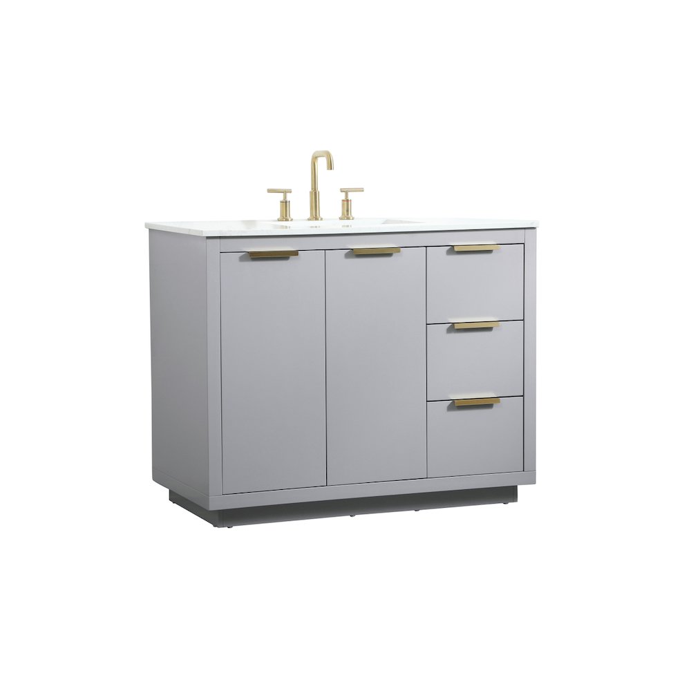 42 inch Single bathroom vanity in grey