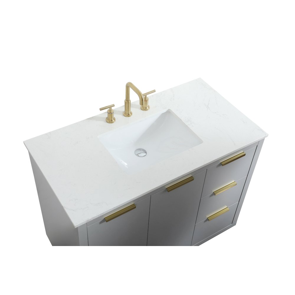 42 inch Single bathroom vanity in grey