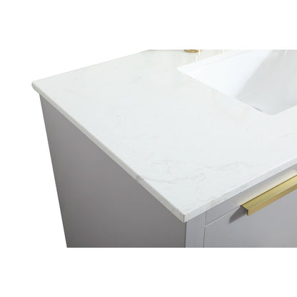 42 inch Single bathroom vanity in grey