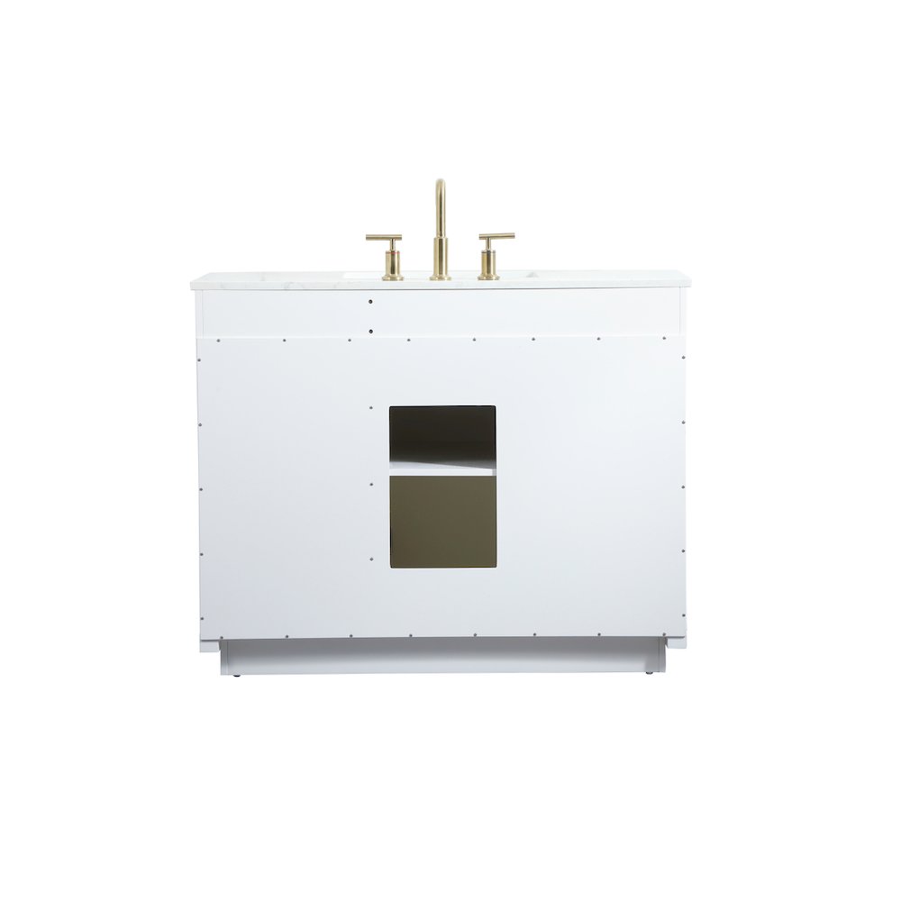 42 inch Single bathroom vanity in white