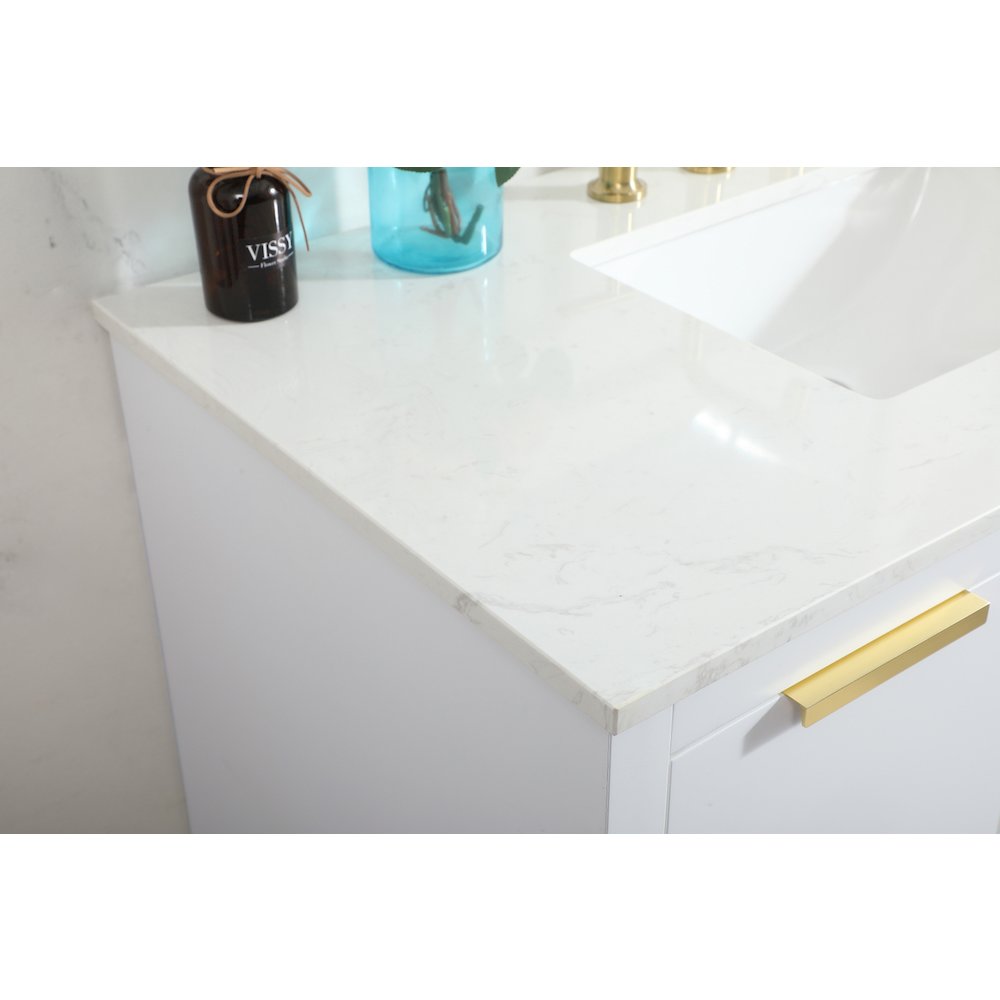 42 inch Single bathroom vanity in white