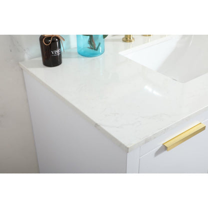 42 inch Single bathroom vanity in white