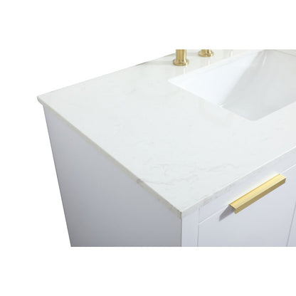 42 inch Single bathroom vanity in white
