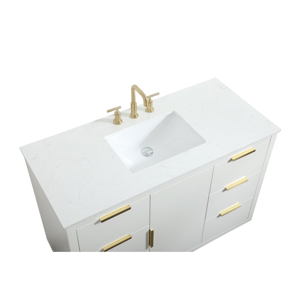 48 inch Single bathroom vanity in white