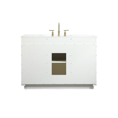 48 inch Single bathroom vanity in white
