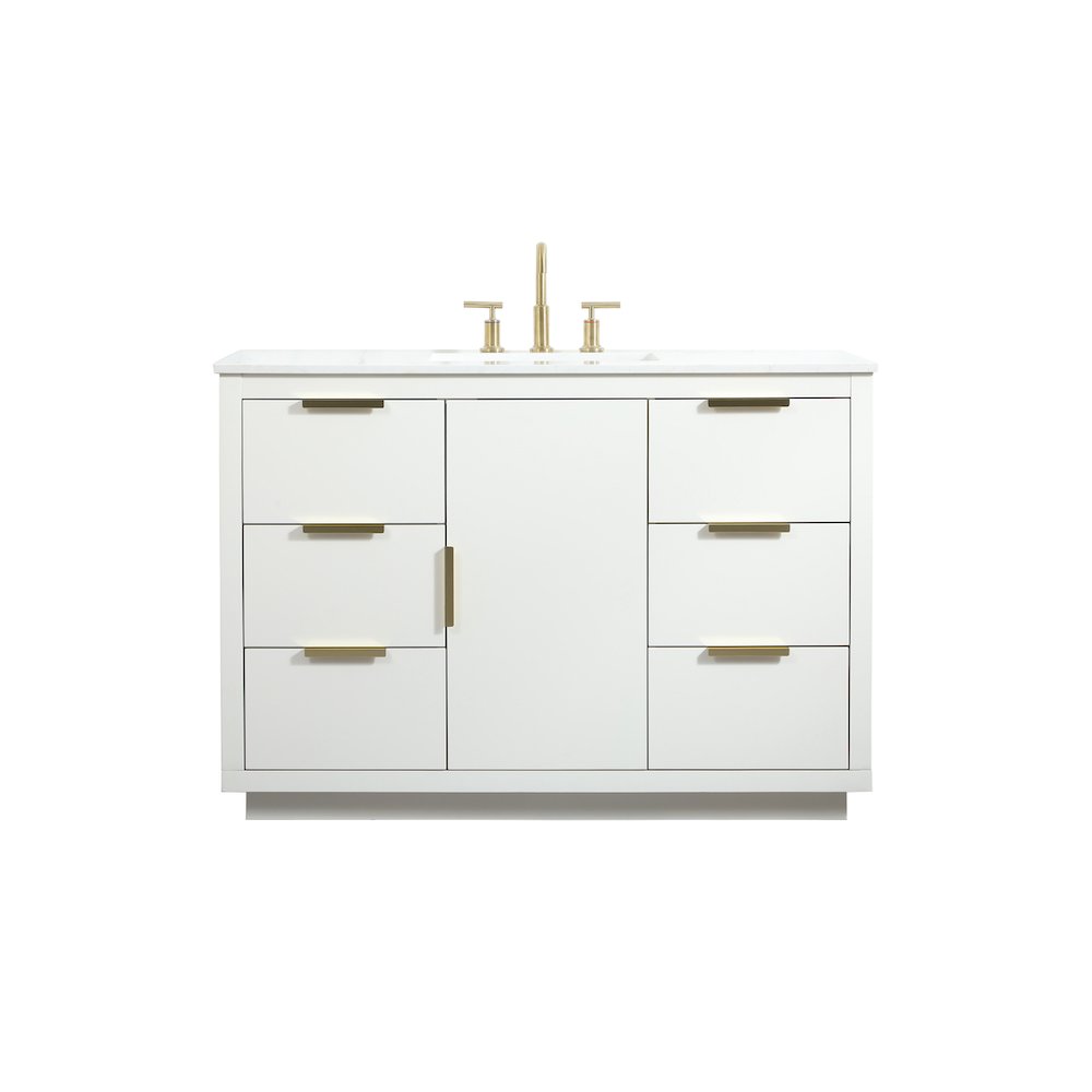 48 inch Single bathroom vanity in white