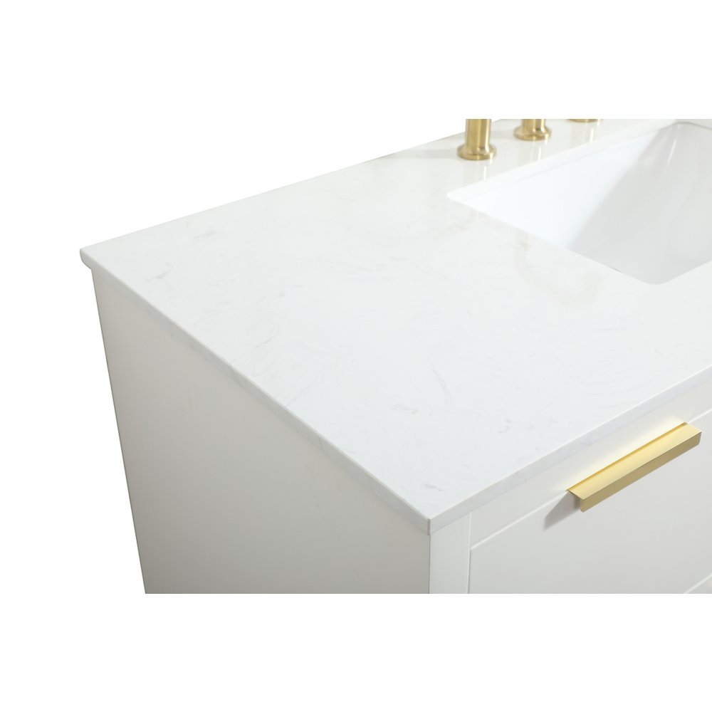 48 inch Single bathroom vanity in white