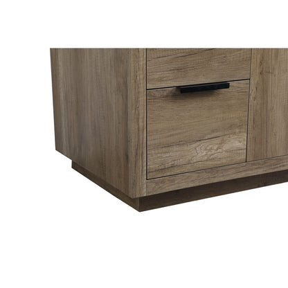 54 Inch SIngle Bathroom Vanity In Natural Oak