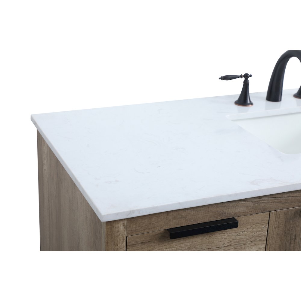 54 Inch SIngle Bathroom Vanity In Natural Oak