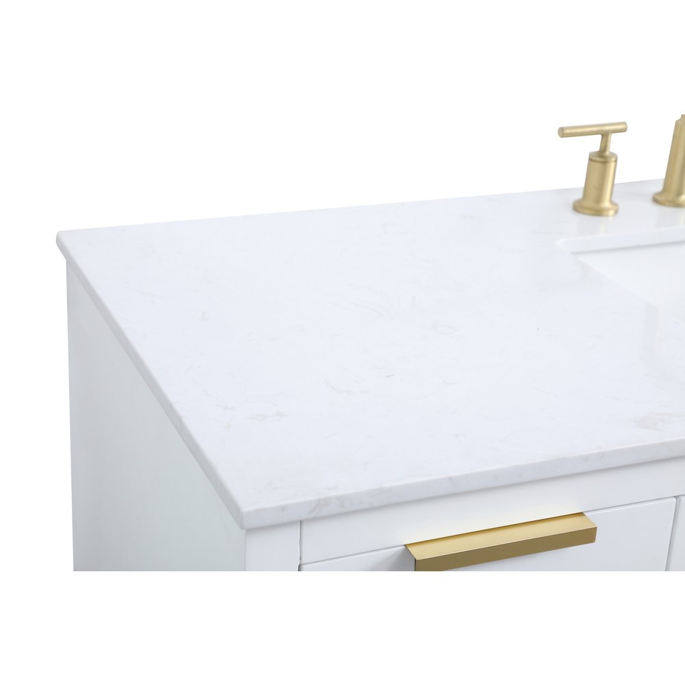 54 Inch SIngle Bathroom Vanity In White