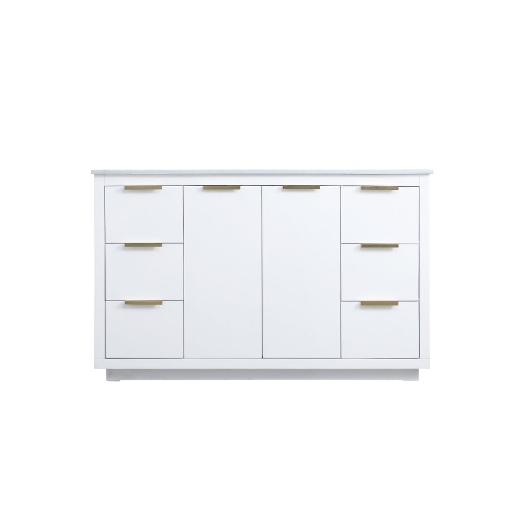 54 Inch SIngle Bathroom Vanity In White