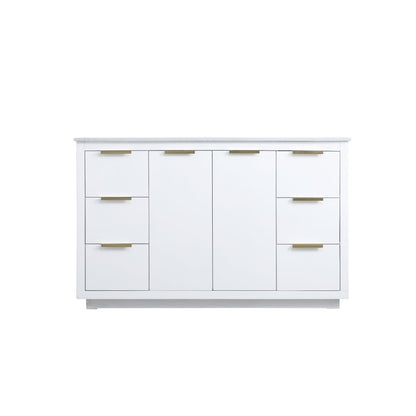 54 Inch SIngle Bathroom Vanity In White