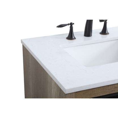 60 Inch Double Bathroom Vanity In Natural Oak