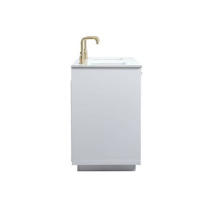 60 inch double bathroom vanity in white