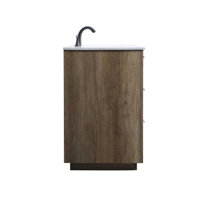 60 Inch SIngle Bathroom Vanity In Natural Oak