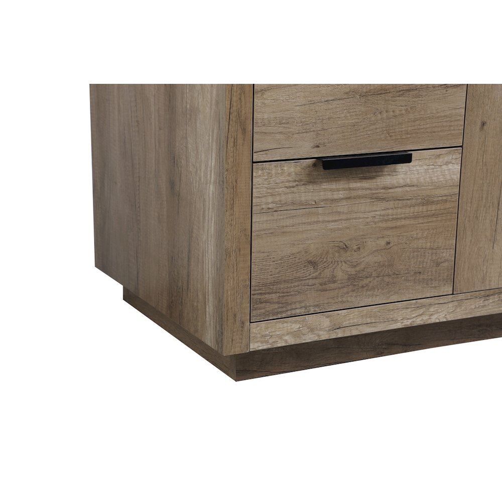 60 Inch SIngle Bathroom Vanity In Natural Oak