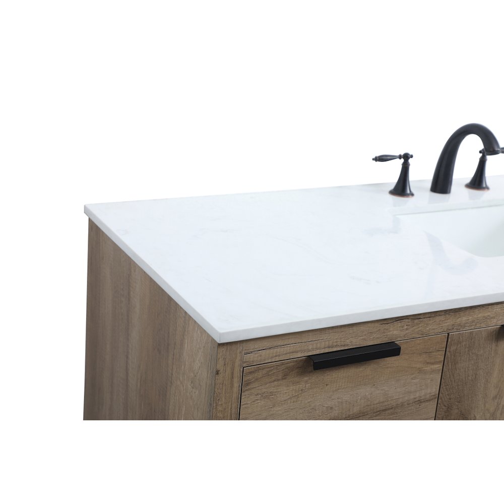 60 Inch SIngle Bathroom Vanity In Natural Oak