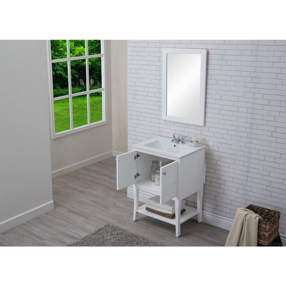 2 Doors Cabinet 24 In. X 18 In. X 34 In. In White