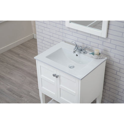 2 Doors Cabinet 24 In. X 18 In. X 34 In. In White