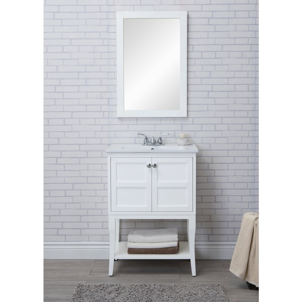 2 Doors Cabinet 24 In. X 18 In. X 34 In. In White