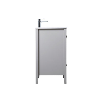 24 Inch SIngle Bathroom Vanity In Grey