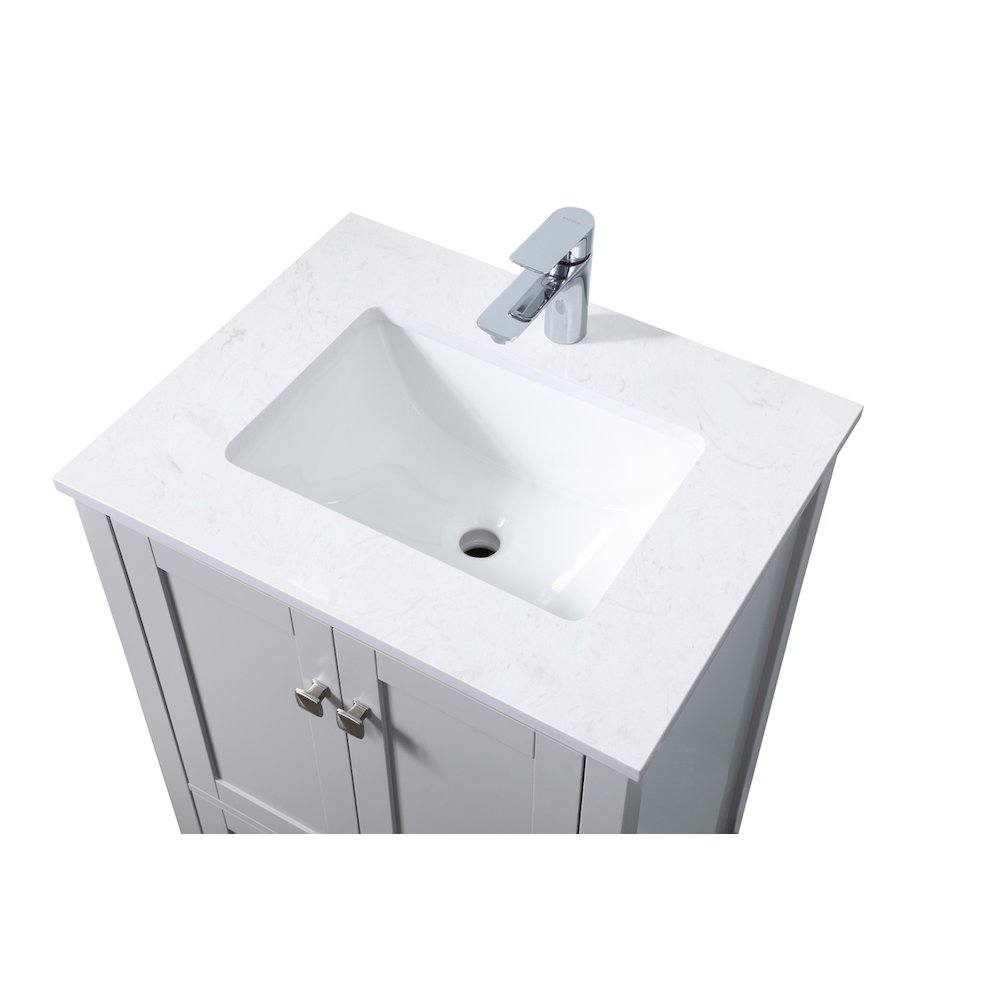 24 Inch SIngle Bathroom Vanity In Grey