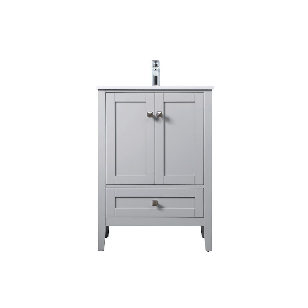 24 Inch SIngle Bathroom Vanity In Grey