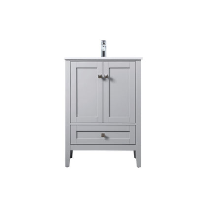 24 Inch SIngle Bathroom Vanity In Grey