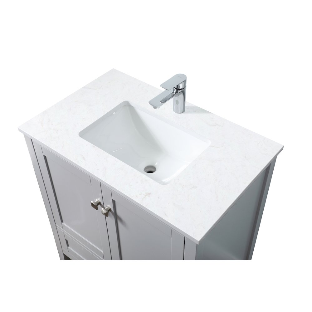 30 Inch SIngle Bathroom Vanity In Grey