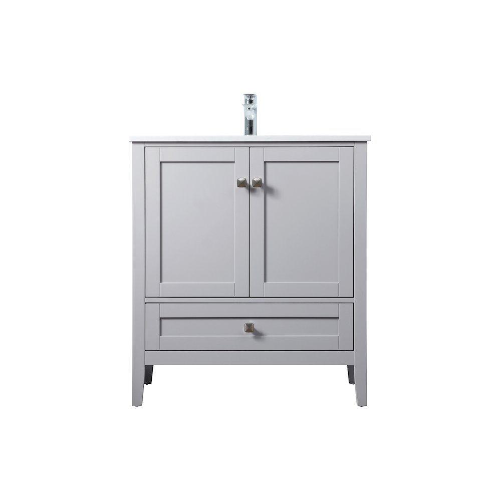 30 Inch SIngle Bathroom Vanity In Grey