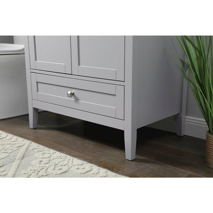 30 Inch SIngle Bathroom Vanity In Grey